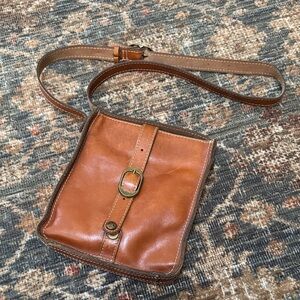Patricia Nash Tan Leather Venezia Crossbody Bag